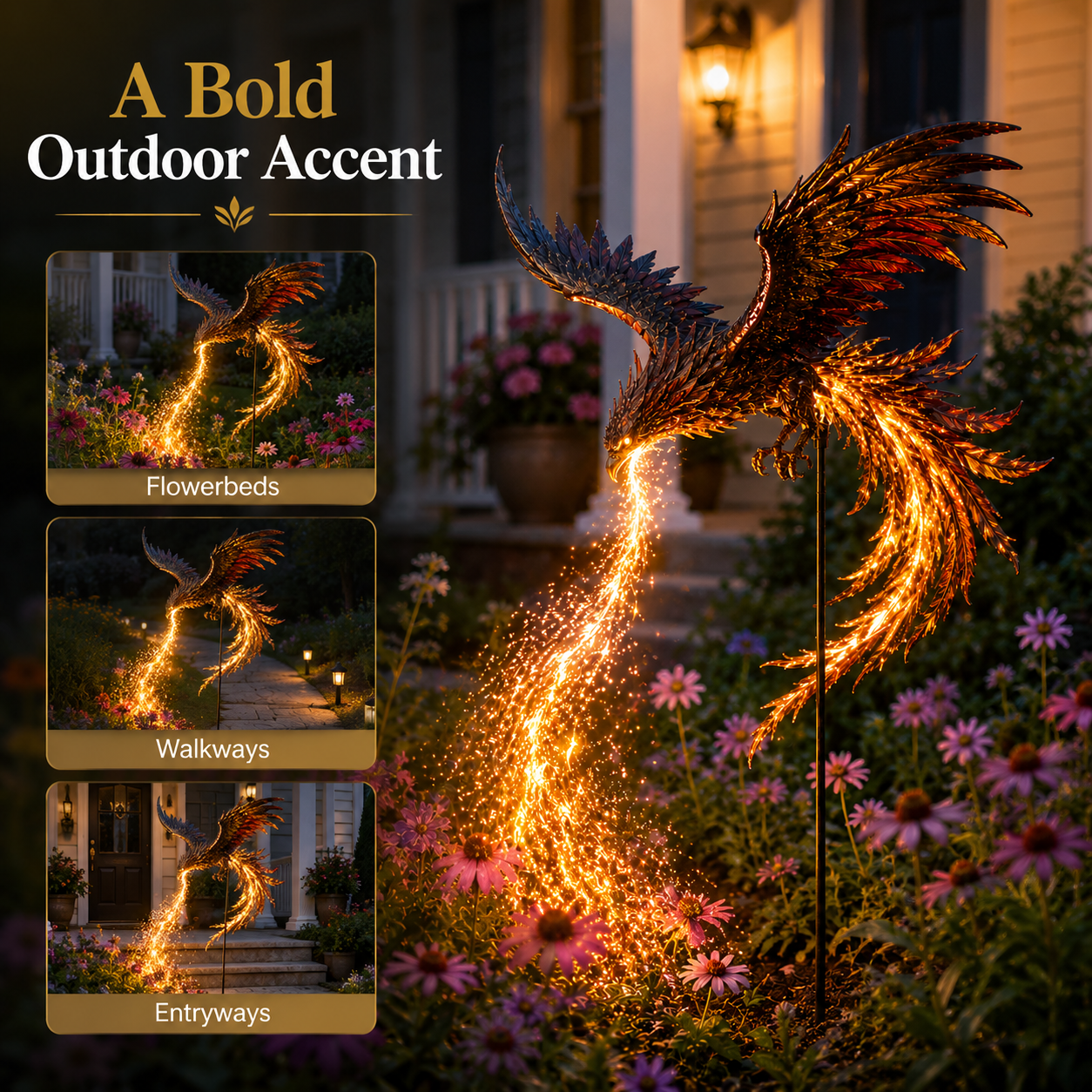 2027 Fellime® Solar Powered Phoenix Fire Garden Light