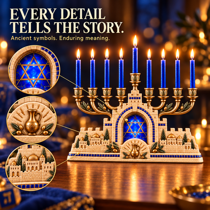 🕎Jerusalem Light Hanukkah Menorah