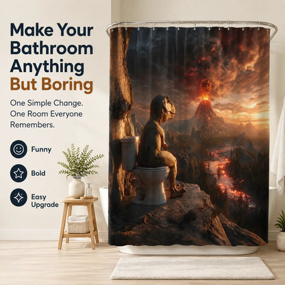 🦖🚽Quirky Bathroom Shower Curtain Collection🤣