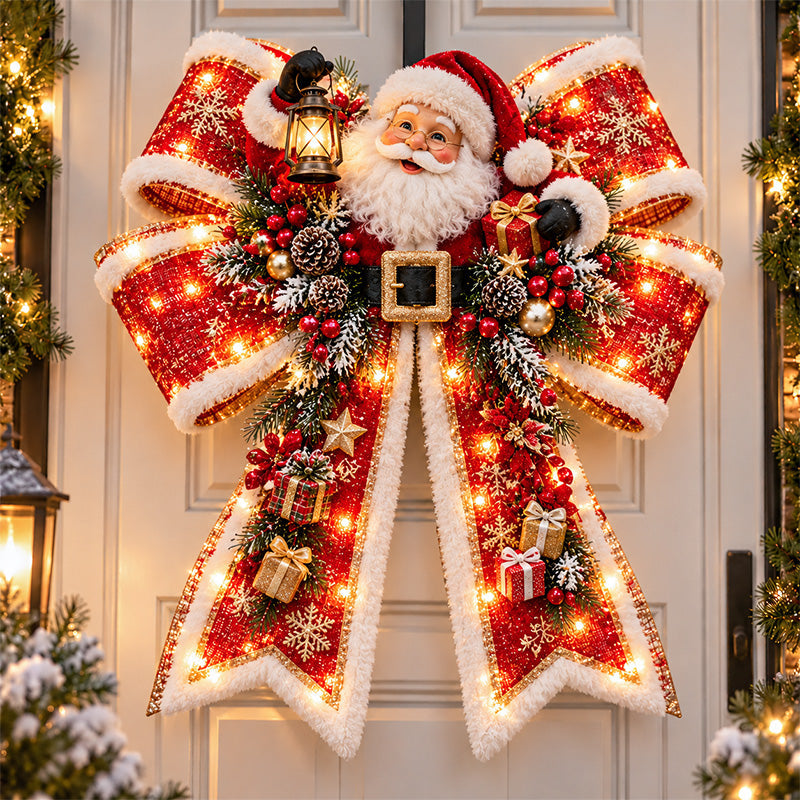 🎀🎄Big & Bright Holiday Bows – A Glowing Christmas Welcome