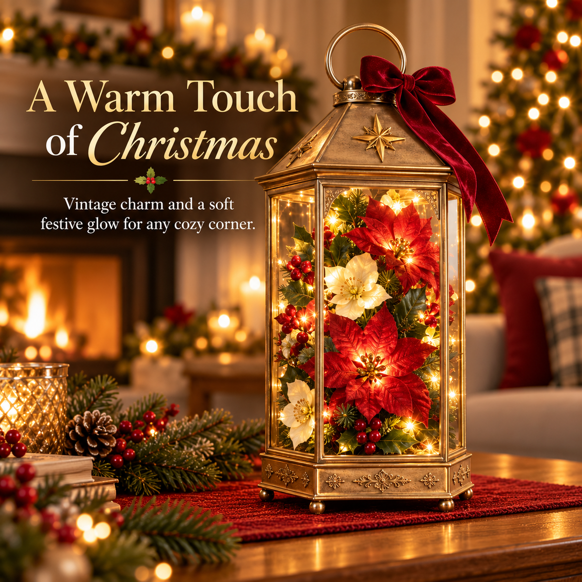 🎄 Christmas Bloom™ Lighted Vintage Lantern