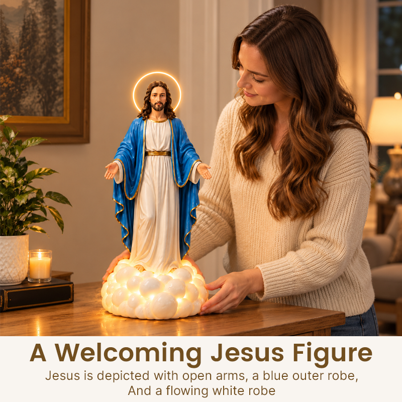 🙏 Jesus Cloud Mist Aromatherapy Lamp – Faith-Filled Ambient Decor!
