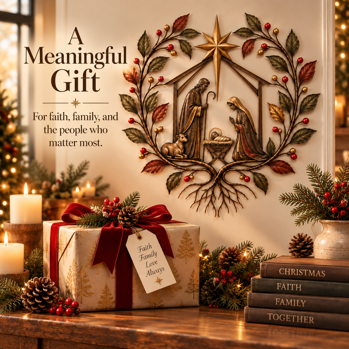 ✝️🌿Bethlehem Blessing Nativity Tree of Life Wall Decor