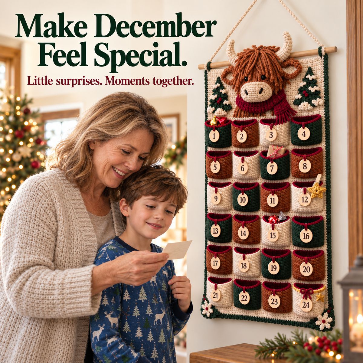 🎄 Christmas Crochet Advent Calendar DIY Kit – 24 Little Surprises, One Cozy Family Tradition