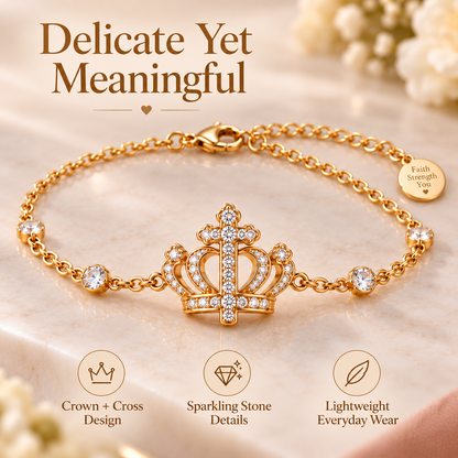 ⏰LAST DAY 49% OFF 👑✝️Crown of Faith Cross Bracelet