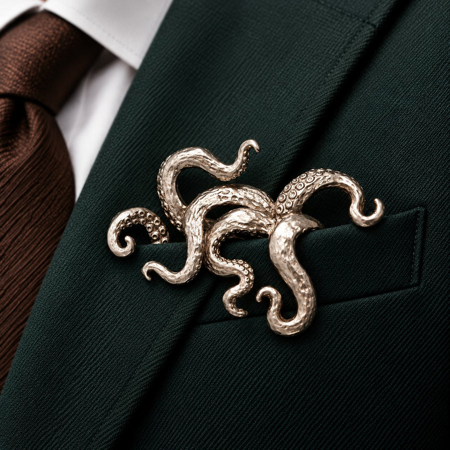 Silver octopus accessory detail