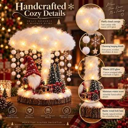Glowing Winter Cloud Christmas Tabletop Decor