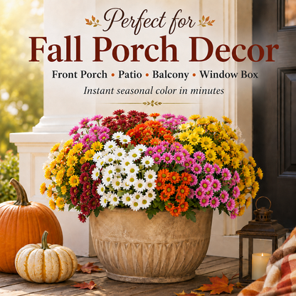 Outdoor Faux Mum Flower Bundles