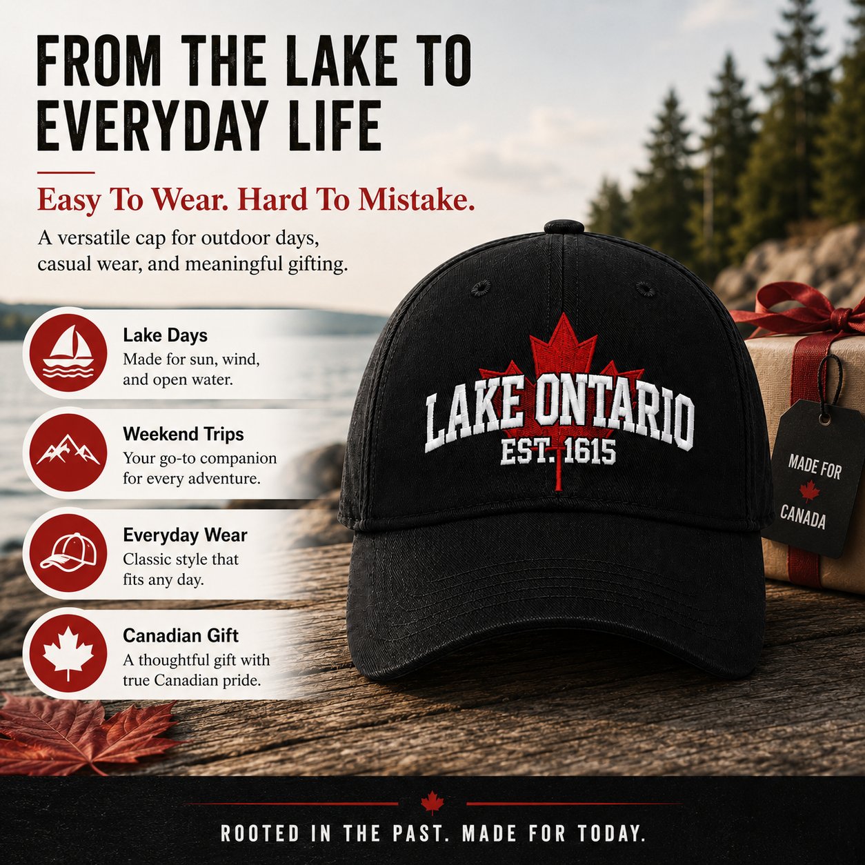 ❤️Lake Ontario Forever – 2027 Nestmiro®Heritage Embroidered Cap🍁