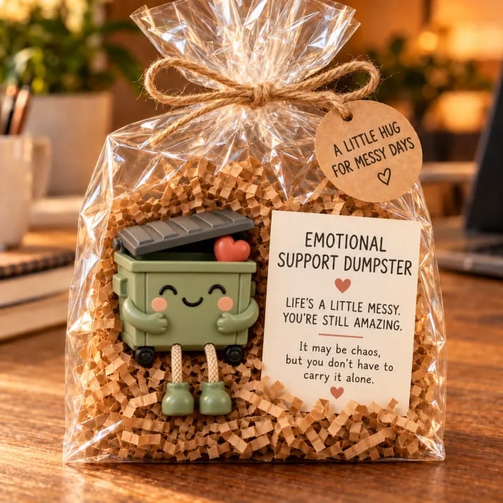 Dumpster encouragement gift