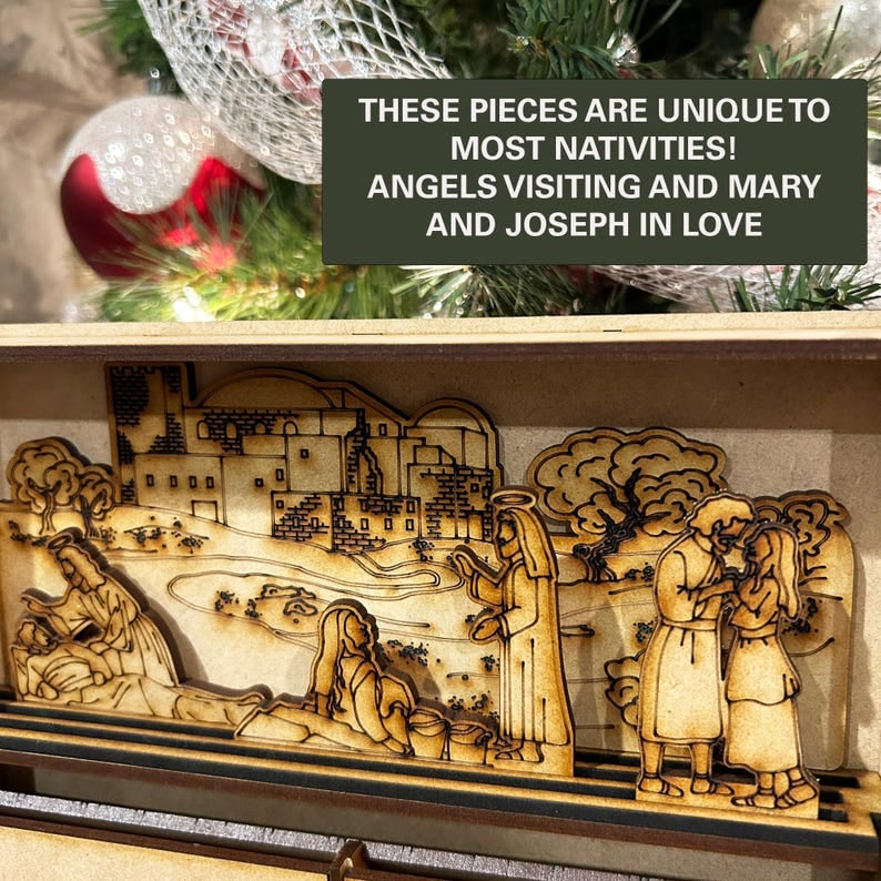 ✝️Handcrafted Nativity Scene Set – A Unique Religious Heirloom