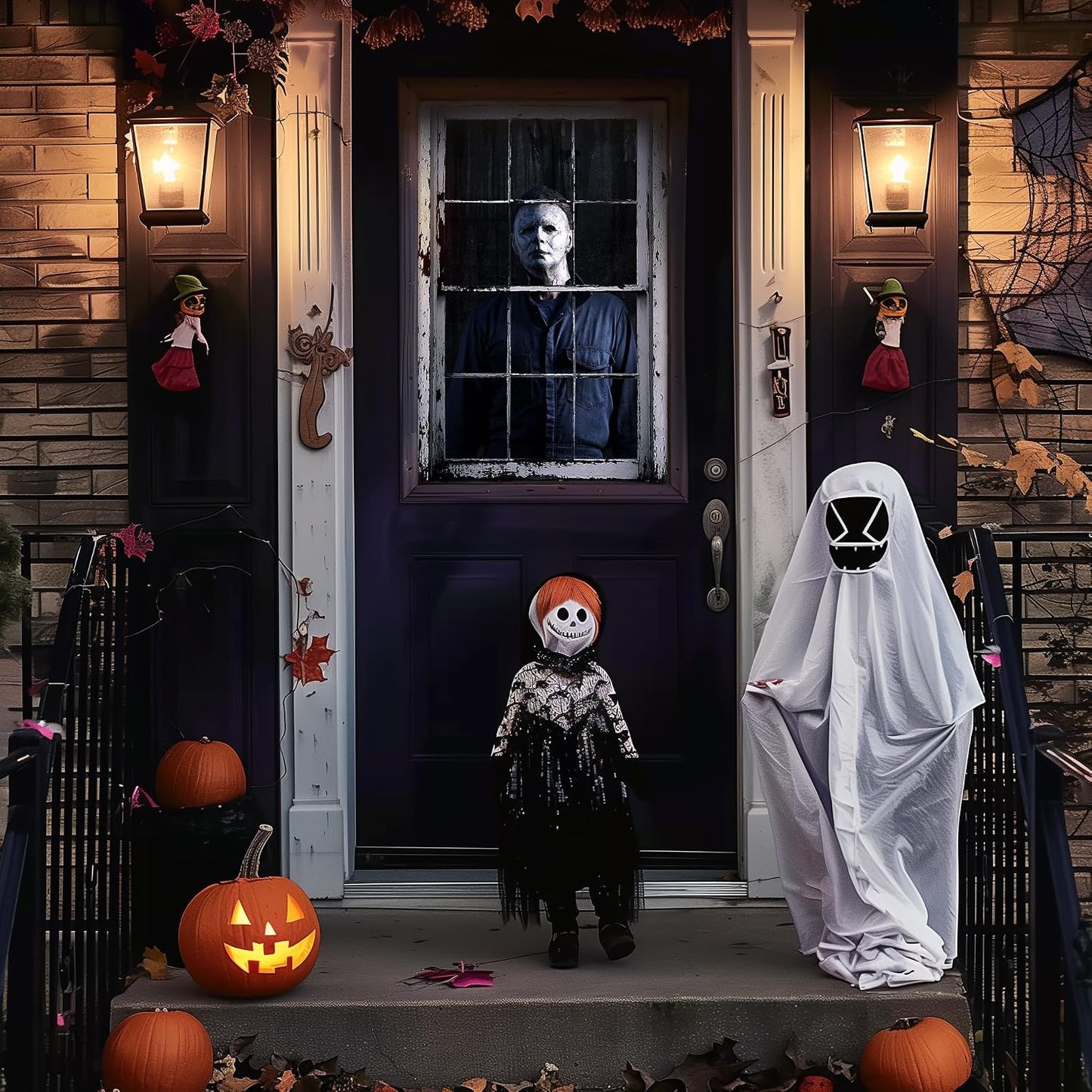 👁️Creepy 3D Halloween Window Poster – The View Your Neighbors Won’t Forget