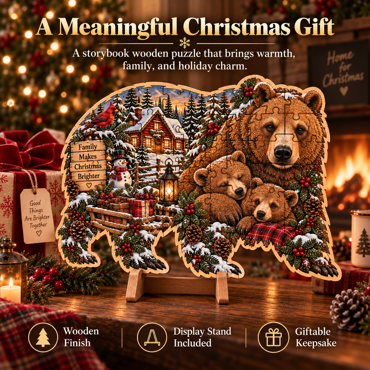 A Brighter Christmas wooden puzzle collection