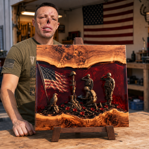✨Handcrafted Veteran Memorial Display Boards