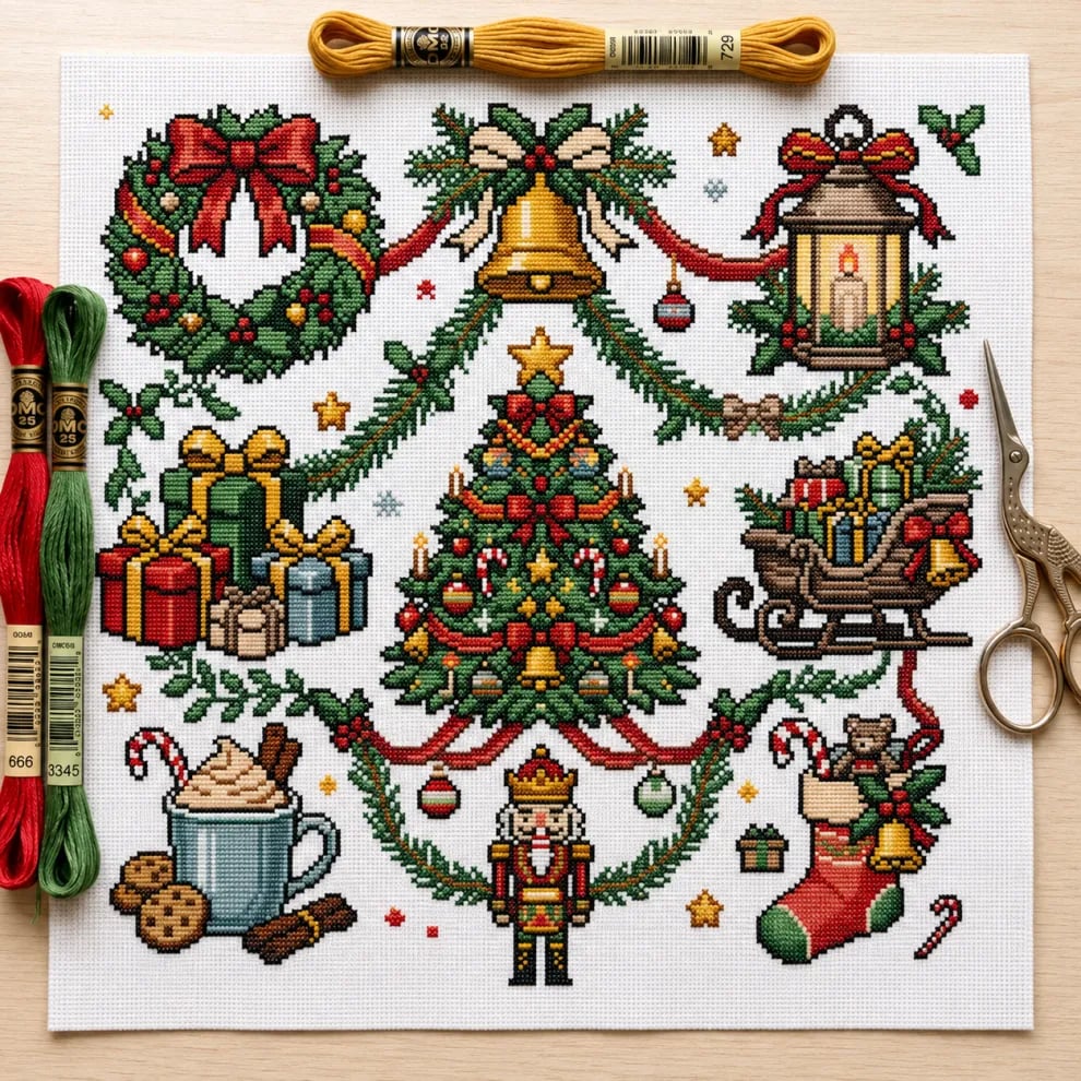 ✝️ Blessed Nativity Cross Stitch Pattern