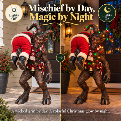 😈 No Santa, No Christmas! – Lighted Krampus Porch Decor 🎄