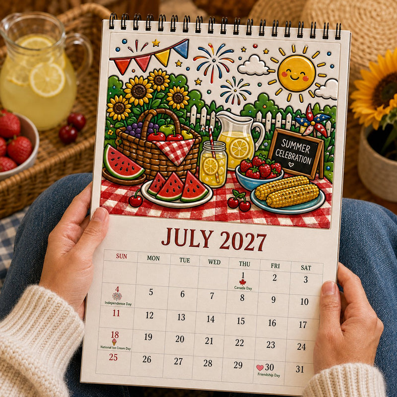 July 2027 coloring calendar
