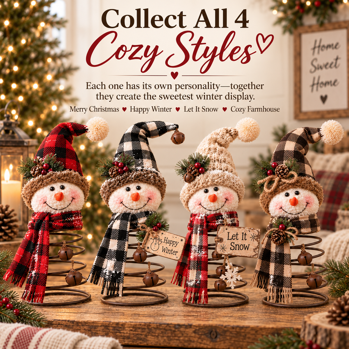 ☃️Winter Wobble Snowman™ – Rustic Snowman Collection