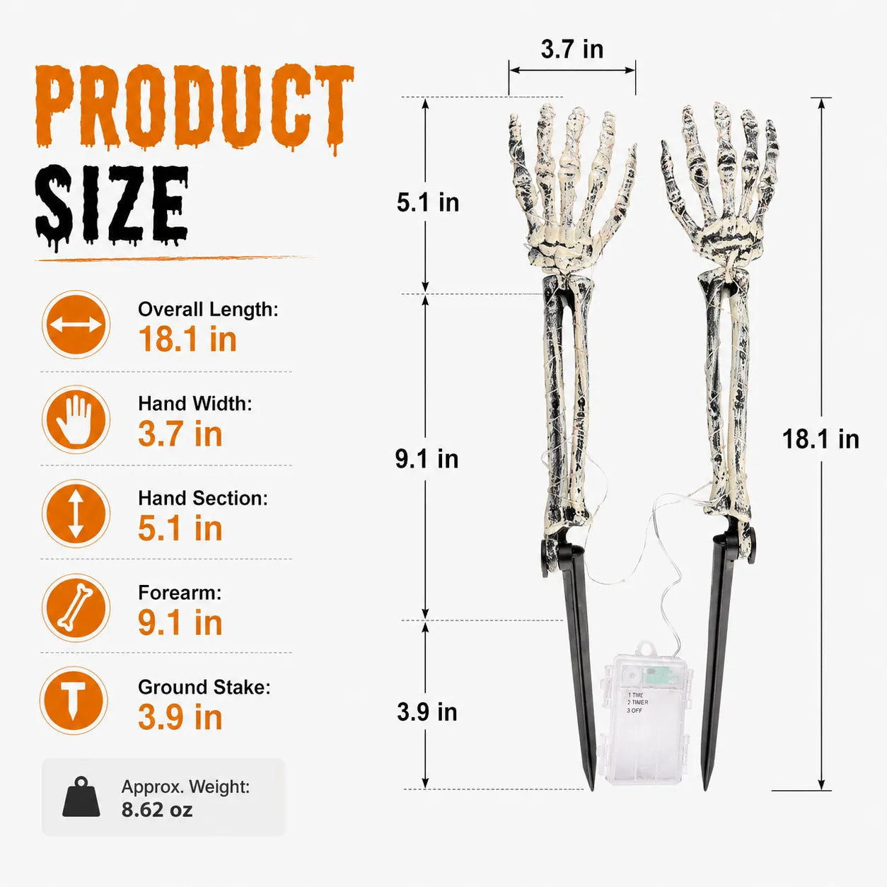 💀Skeleton Hand Lights — Give Your Halloween Path a Spooky Glow!🎃✨