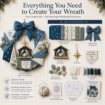Christmas Fabric Wreath DIY Kit – A Keepsake You’ll Hang with Pride Year After Year💫