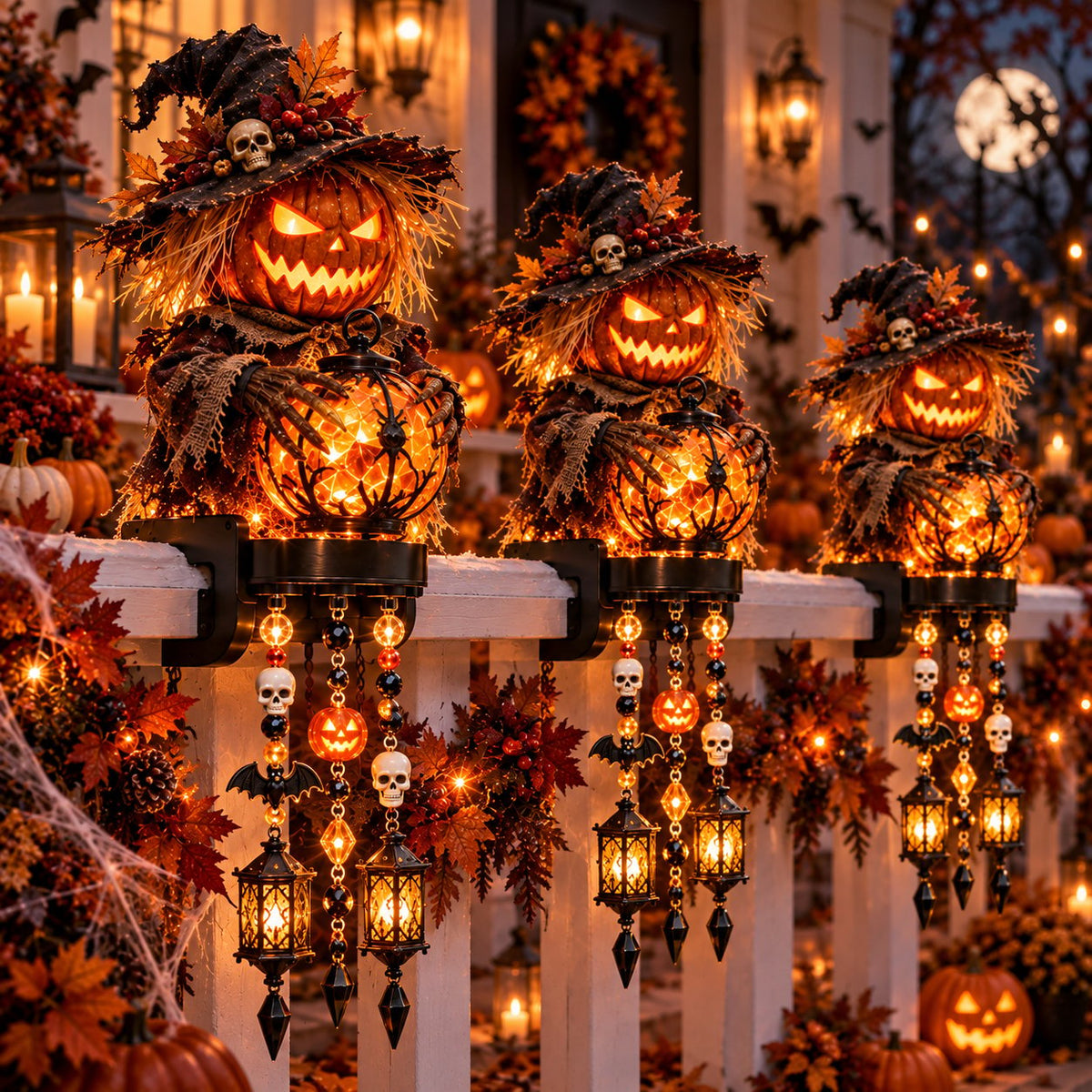 Halloween cascade railing light daytime