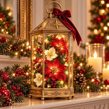 🎄 Christmas Bloom™ Lighted Vintage Lantern