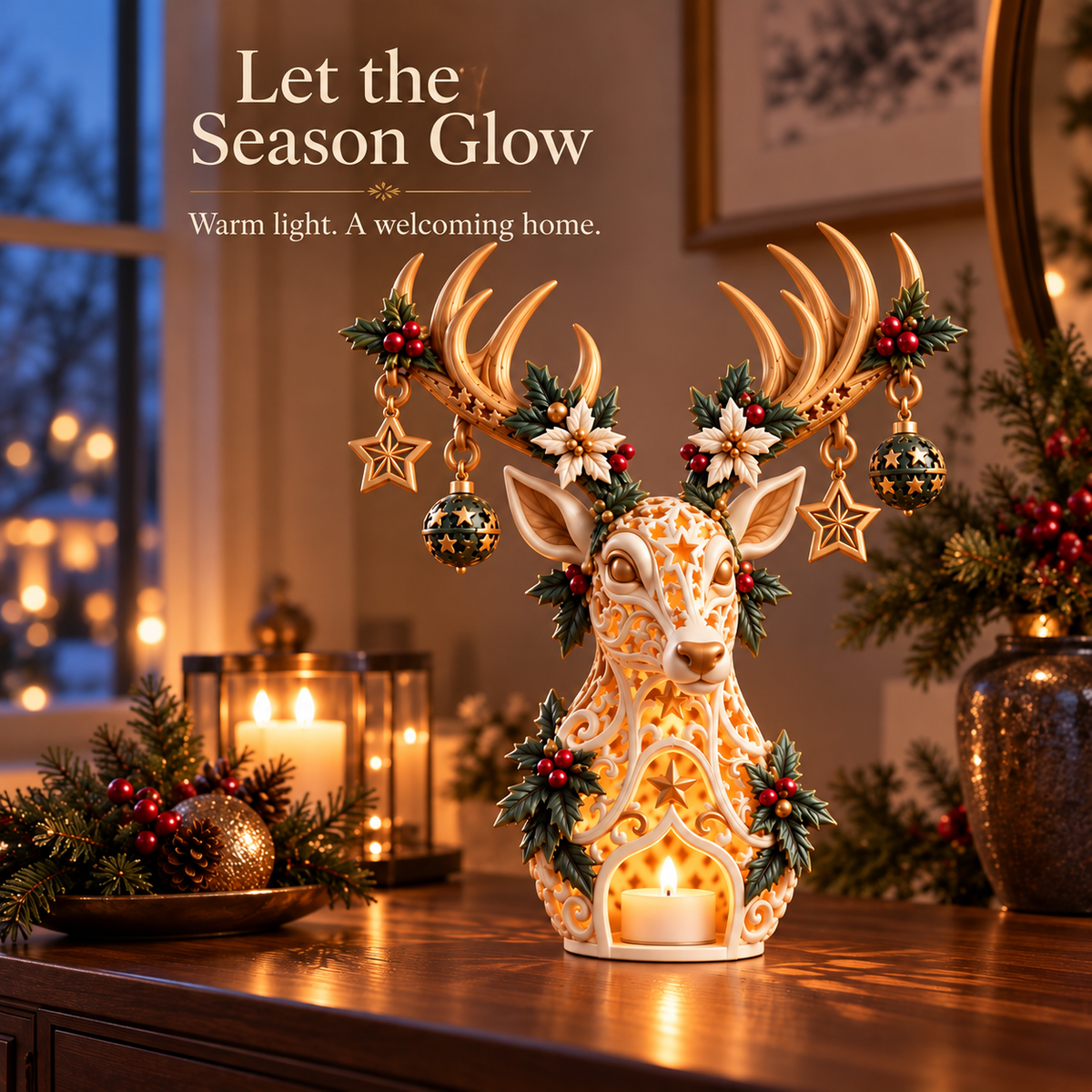 🔥Starlit Reindeer Christmas Candle Holder
