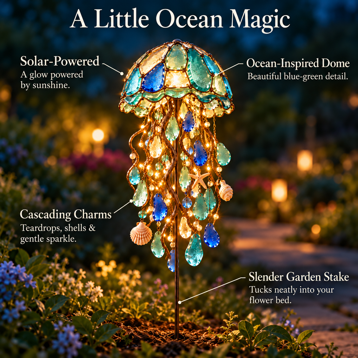 🔥🪼Solar Jellyfish Garden Lights – Ocean-Inspired Outdoor Decor