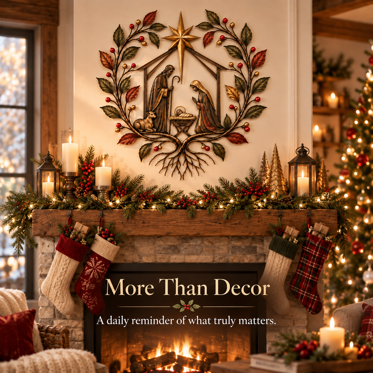 ✝️🌿Bethlehem Blessing Nativity Tree of Life Wall Decor