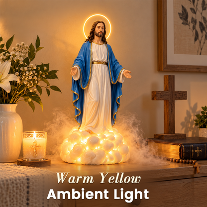 🙏 Jesus Cloud Mist Aromatherapy Lamp – Faith-Filled Ambient Decor!