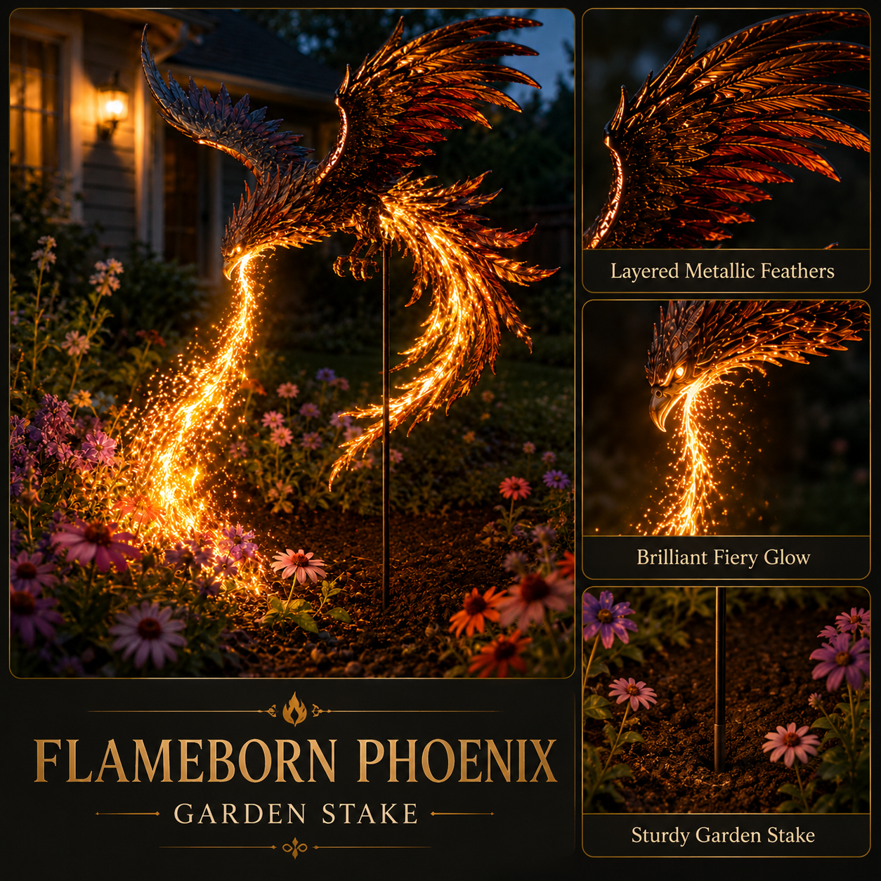 🐦‍🔥2027 Fellime® Solar Powered Phoenix Fire Garden Light Decoration