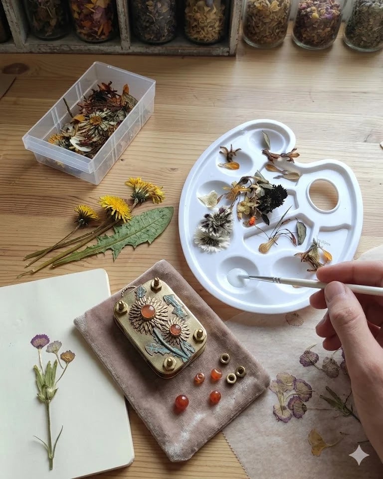 🌸 Mini Portable Flower Press | Pocket-Sized Botanical Press for Small Blooms, Petals & Keepsake Crafts 🌿