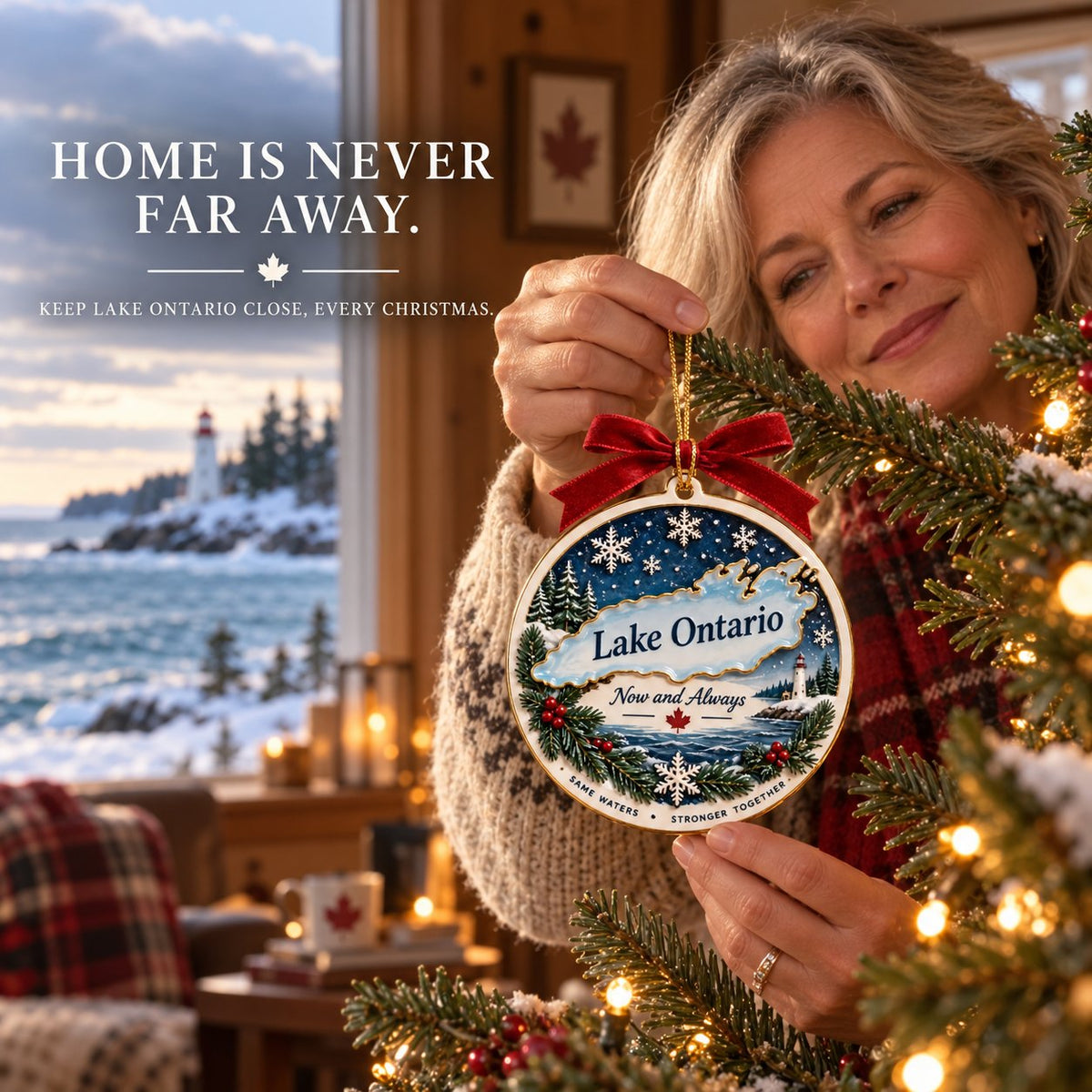 🔥😍Ontario Winter Memories Christmas Ornament — A Lakeside Holiday Keepsake