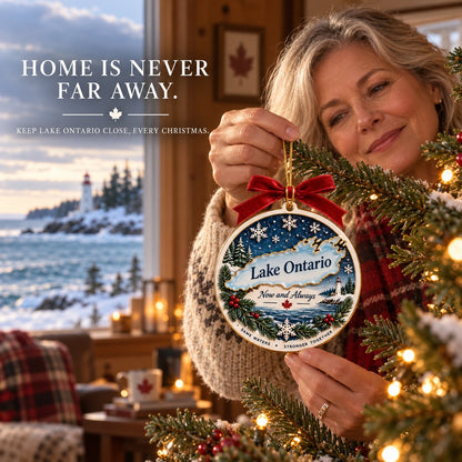🔥😍Ontario Winter Memories Christmas Ornament — A Lakeside Holiday Keepsake