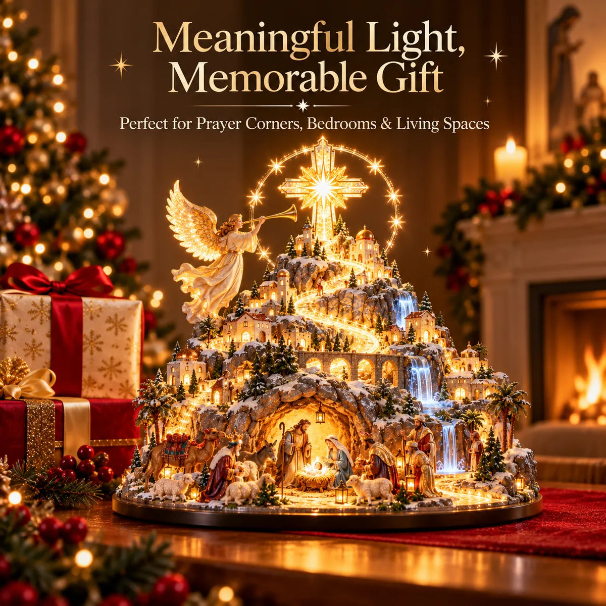 Bethlehem Mountain Glow™ | Illuminated Nativity Christmas Village