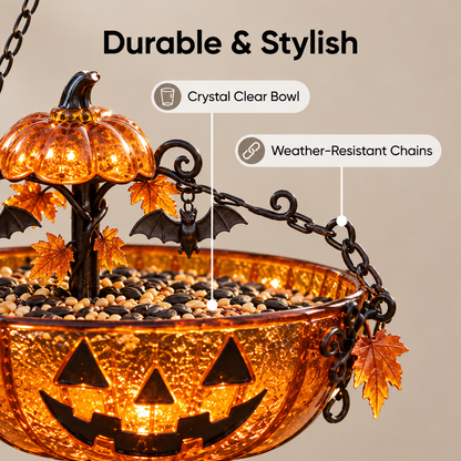 Halloween Solar Cascade Hanging Bird Bath Fountain