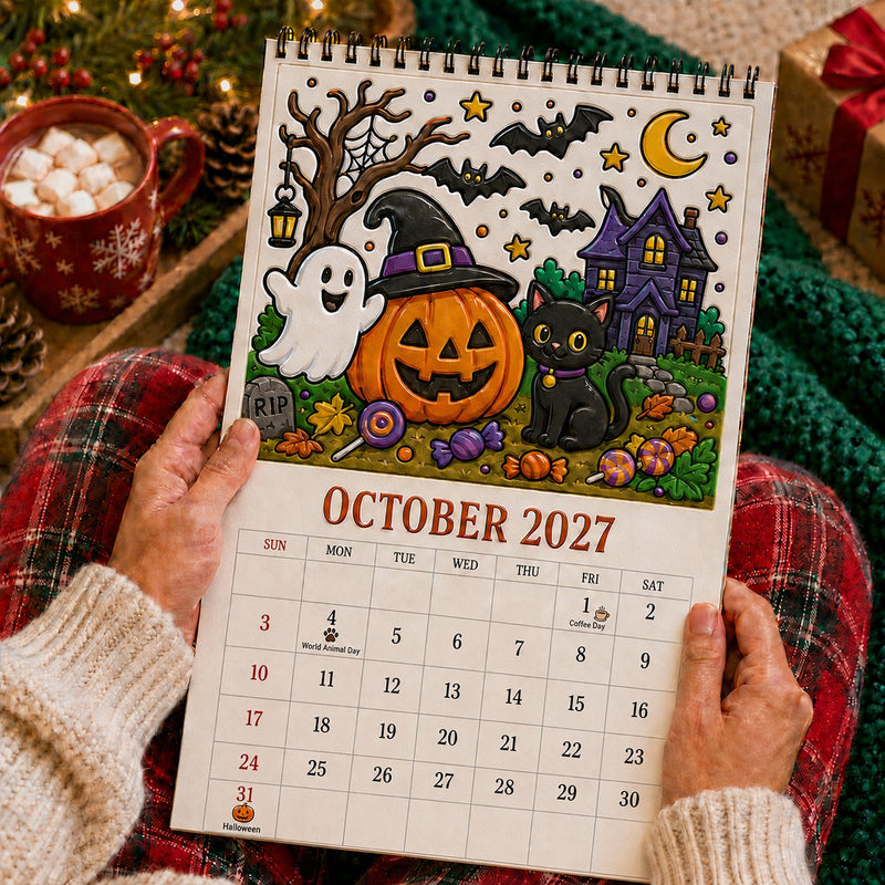 October 2027 coloring calendar