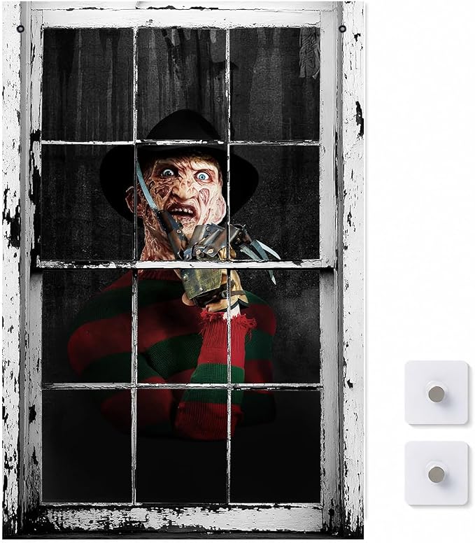 👁️Creepy 3D Halloween Window Poster – The View Your Neighbors Won’t Forget
