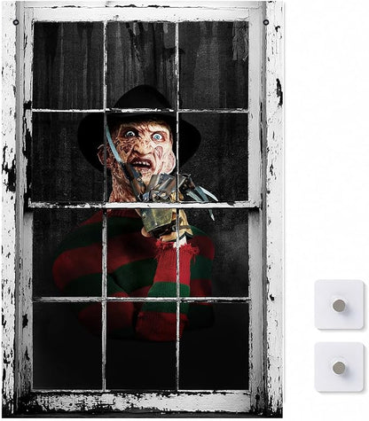 👁️Creepy 3D Halloween Window Poster – The View Your Neighbors Won’t Forget