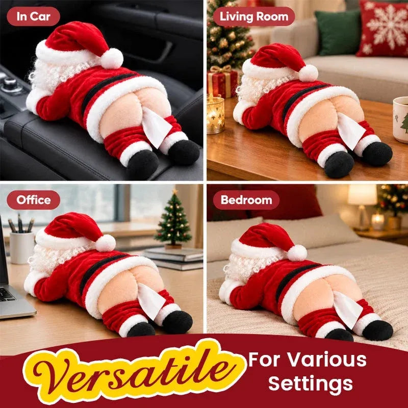 🎅 Funny Santa Butt Tissue Box – The Cheekiest Christmas Decor!