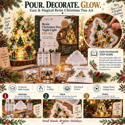 🎄DIY Christmas Tree Night Light Kit — 💕 Step-by-Step Guide Included