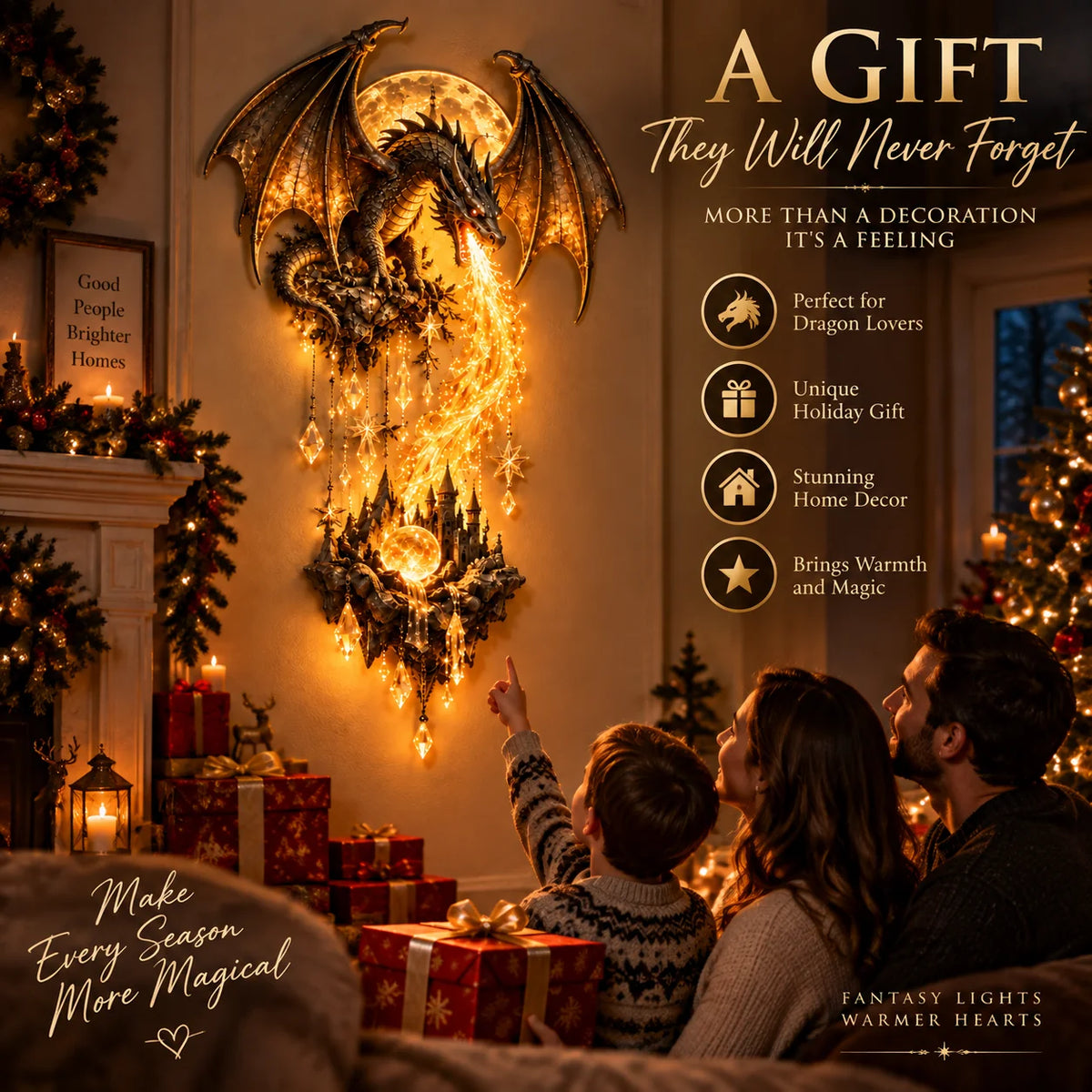 🐲Limited Edition Dragonfire Awakening Wall Decor-✅Easy to assemble ✅Sturdiness