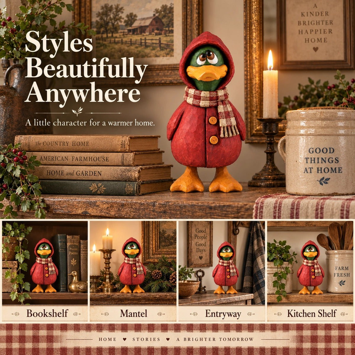 🔥😍Whimsical Duck Accent — A Rustic Touch of Country Charm