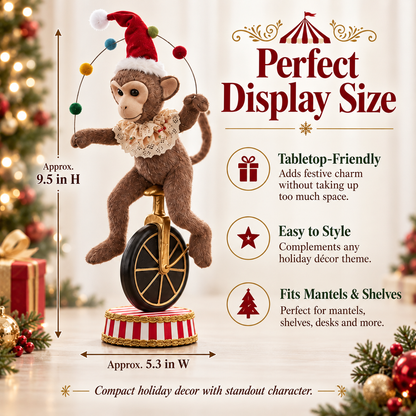 Christmas Unicycle Circus Friends™ Vintage Holiday Animal Figurines