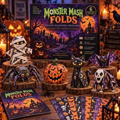 🧘Relaxing & Beginner-Friendly- 🎃3D DIY Halloween Paper(💕Step-by-Step Guide Included)