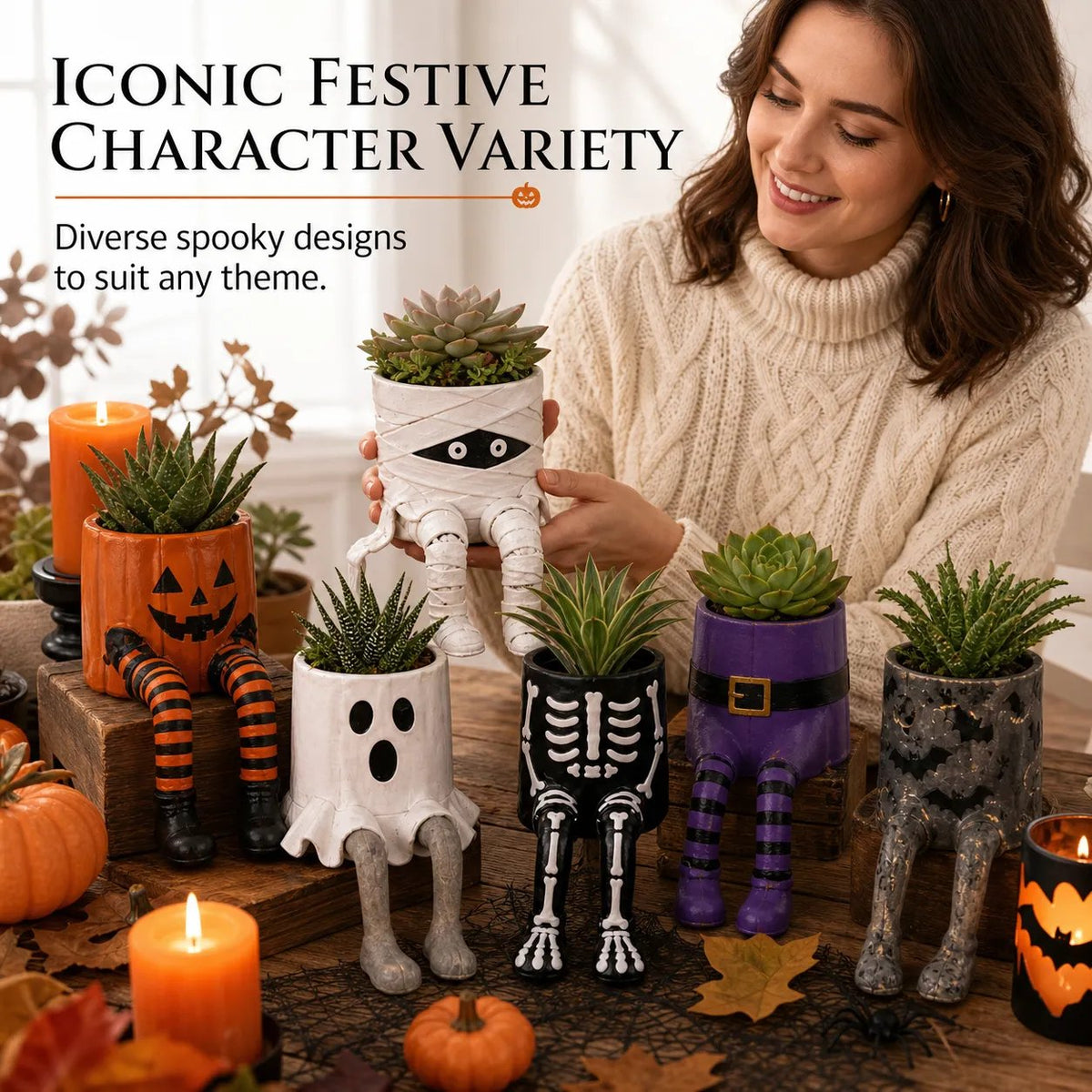 ⭐2026 USA Sale: Up to 50% OFF - 🎃 Halloween Hanging Leg Planter
