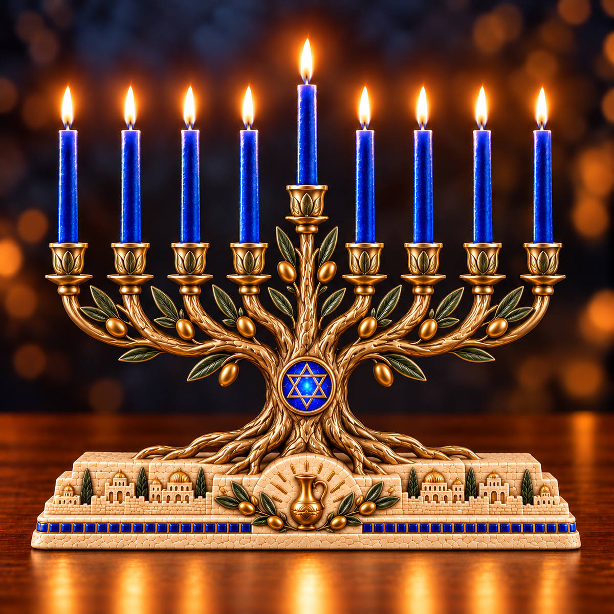 🕎Jerusalem Light Hanukkah Menorah