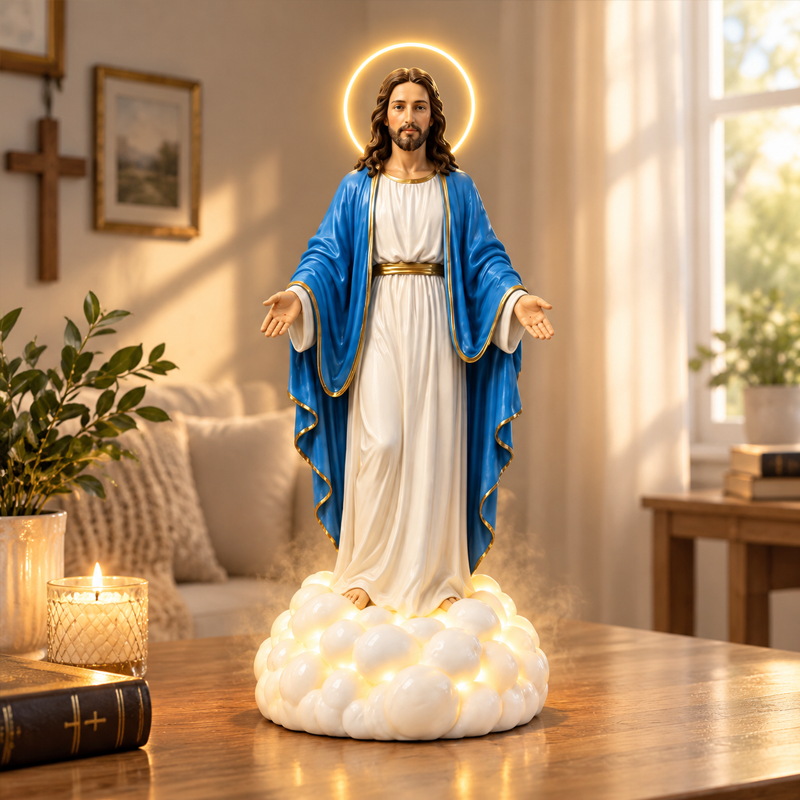 🙏 Jesus Cloud Mist Aromatherapy Lamp – Faith-Filled Ambient Decor!