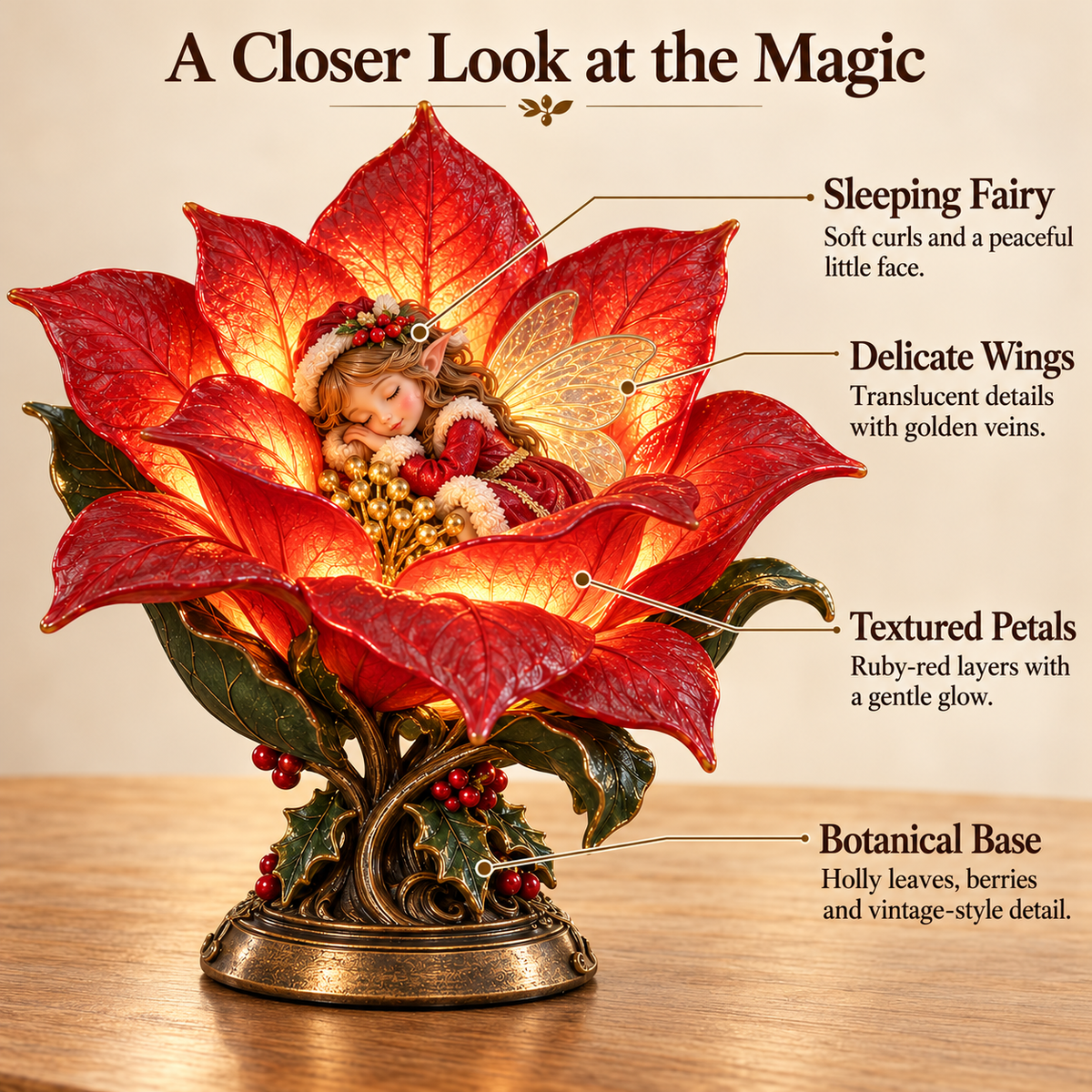 ✨🌺Christmas in Bloom – Lighted Fairy & Flower Cottage Collection