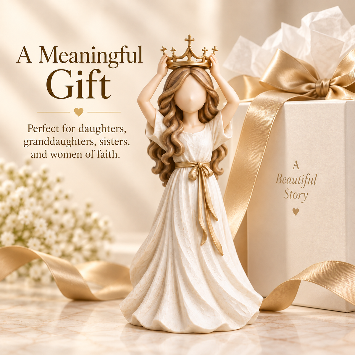 👑✝️She Wears Her Crown in Faith™ Inspirational Figurine
